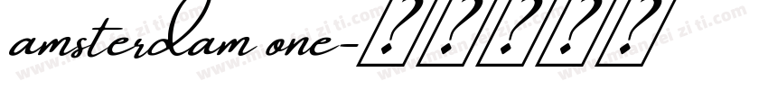 amsterdam one字体转换